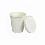 Amatraa White Paper Container with Lid – 1000ml | Pack of (50pc)