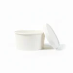 Amatraa White Paper Container with Lid – 250ml | Pack of (50pc)