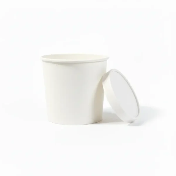 Amatraa White Paper Container with Lid – 500ml | Pack of (50pc)