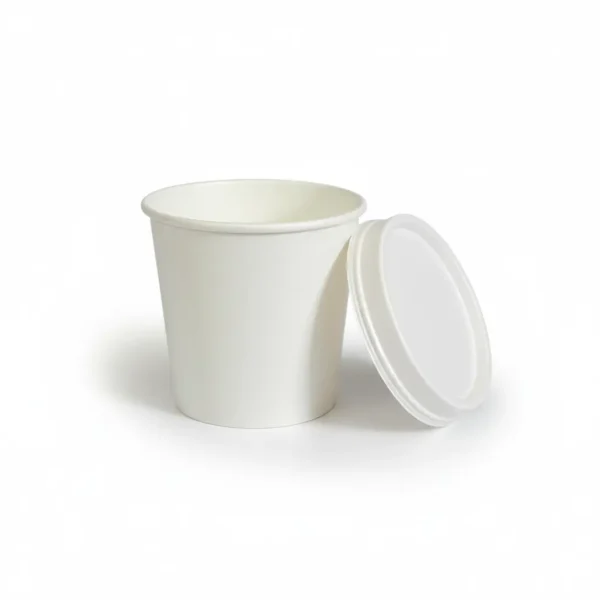 Amatraa White Paper Container with Lid – 750ml | Pack of (50pc)