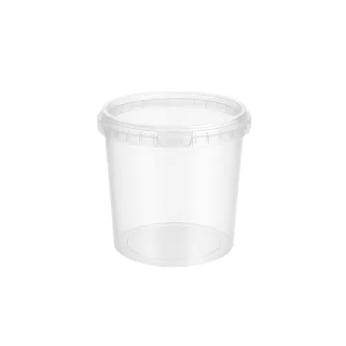Black and White Minimalist Music Studio Logo (2) Amatraa Tamper-Proof Round Container – 1000 ml with Lid Pack of (50pc) - Image 1