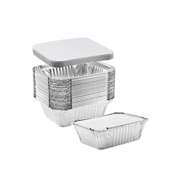 Amatraa 250ML Aluminium Food Container with Lid – Pack of (100pc)