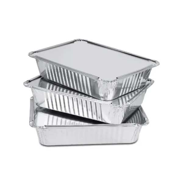 Amatraa 450ml Aluminium Food Container with Lid | Pack of (100pc)