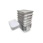 Amatraa 750ml Aluminium Food Container with Lid | Pack of (100pc)