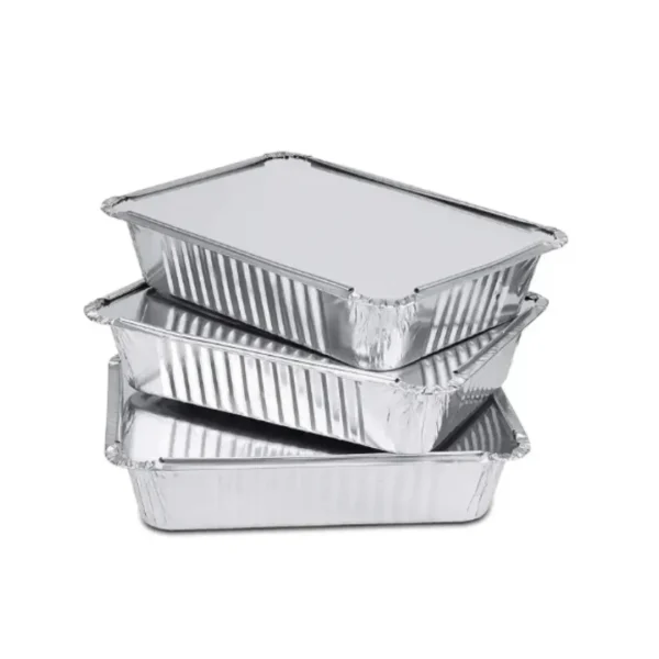 Amatraa 900ml Aluminium Food Container with Lid | Pack of (100pc)
