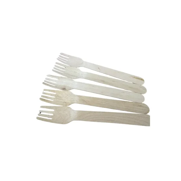 Amatraa 140MM Disposable Wooden Forks – Pack of (100pc)