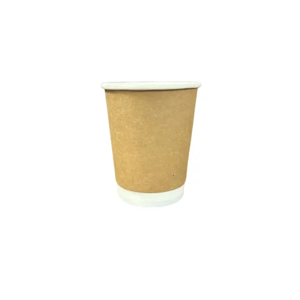 Amatraa Double Wall Kraft Paper Cup – 240ml / 8oz | Pack of (50pc)