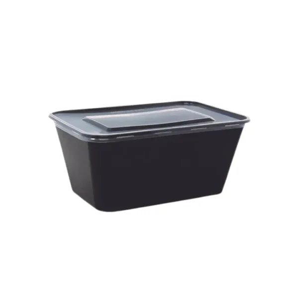 Amatraa Rectangular Food Container with Lid – 1000ML Pack of (50pc)
