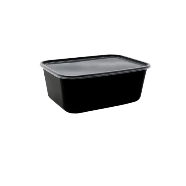 Amatraa Rectangular Food Container with Lid – 1250ML Pack of (50pc)