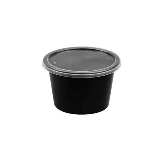 Amatraa Round Food Container with Lid – 4 Oz (100ML) Pack of (50pc)