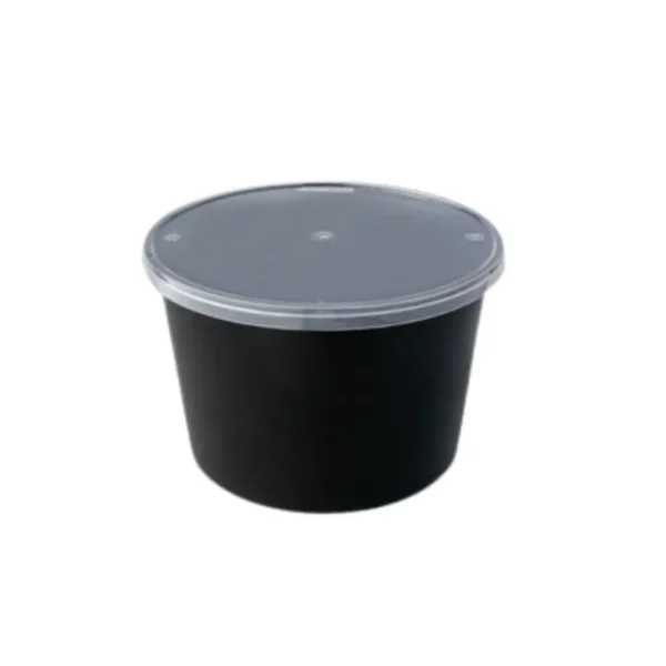 Amatraa Round Food Container with Lid – 14 Oz (500ML/Approx) Pack of (50pc)