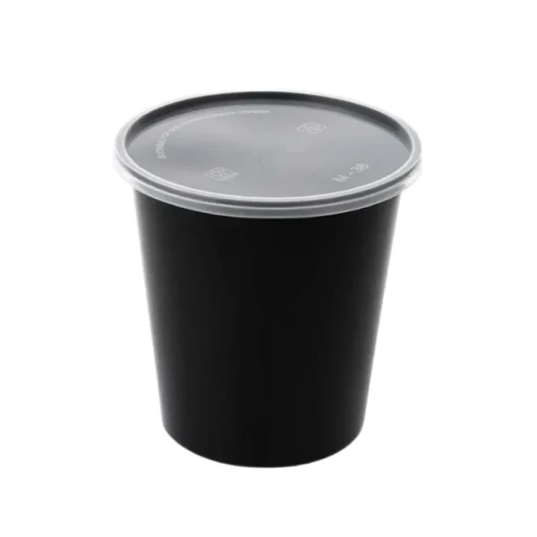 Amatraa Round Food Container with Lid – 40 Oz (1200ML) Pack of (50pc)