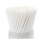 Amatraa 8MM x 9″ Paper Straws – White, 300GSM, Pack of (50pc)