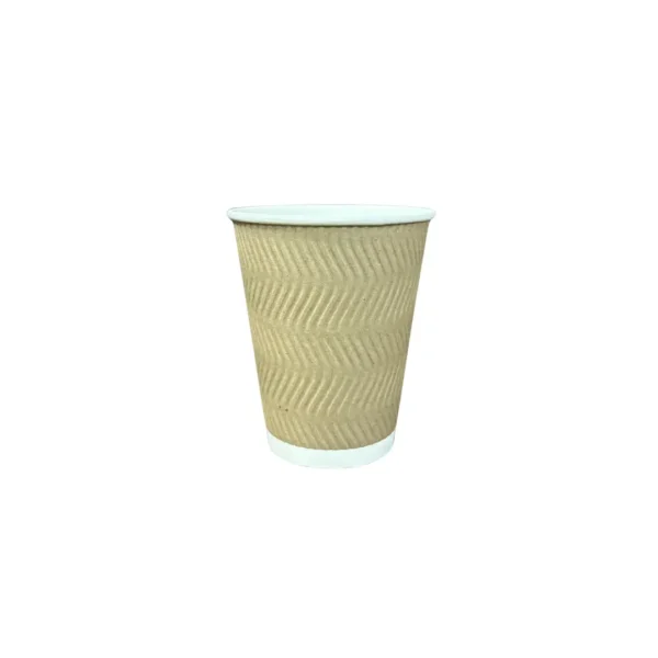 Amatraa 360ml Rippled Paper Glass (50pc)