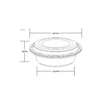 Amatraa Round Food Container with Lid – ro 32 pack of (50pc) - Image 2
